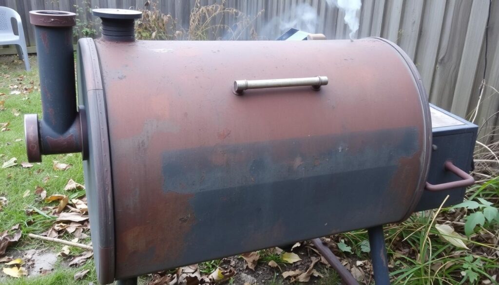 Smoker with rust