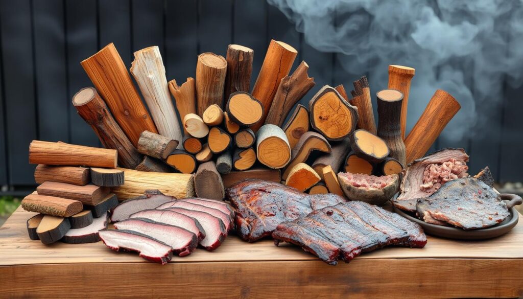 wood and meat pairing